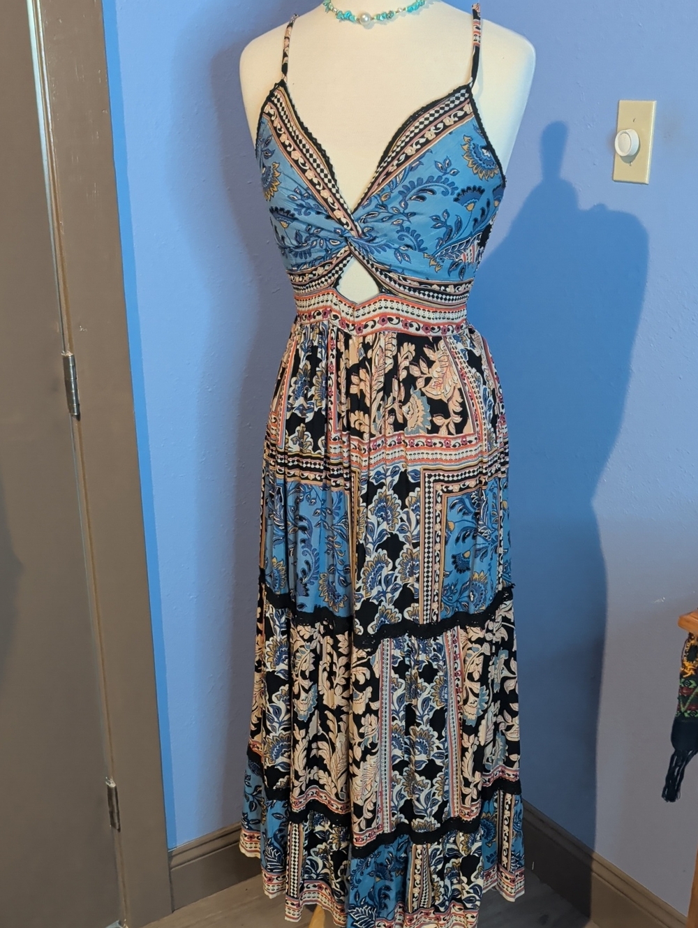 Angie Boho Maxi Floral Dress
